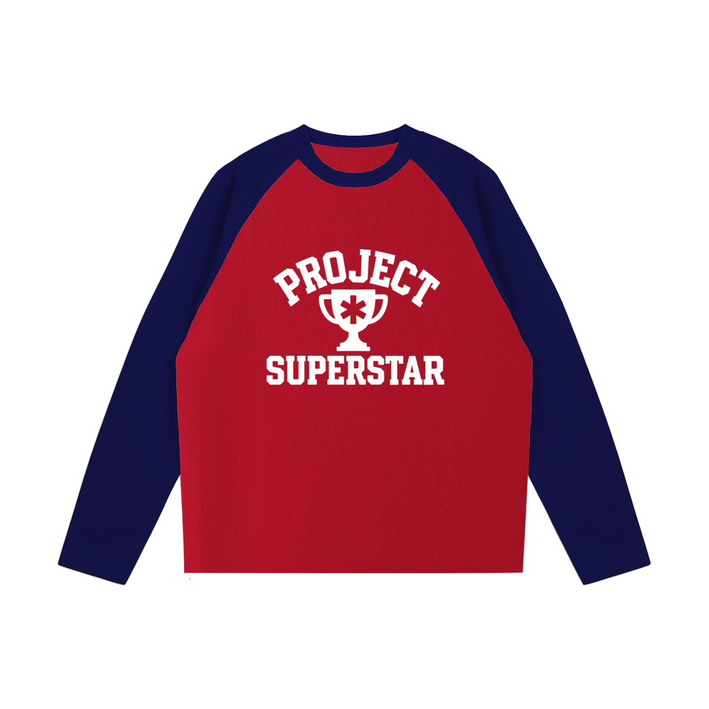 Color-Blocked Raglan Long-Sleeve T-Shirt