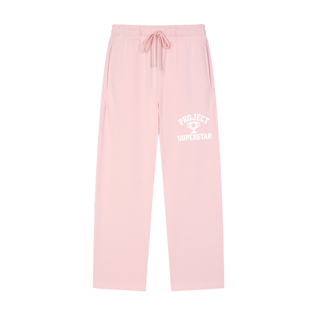 Solid Color Straight-Leg Sweatpants