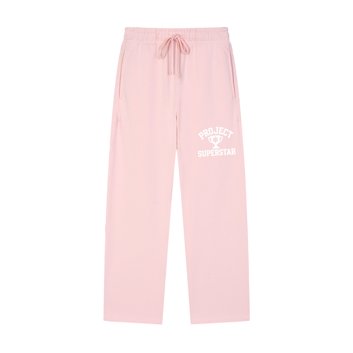 Solid Color Straight-Leg Sweatpants